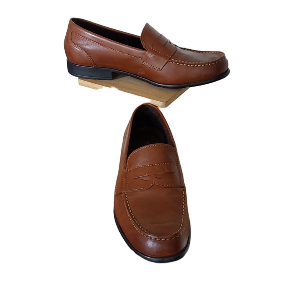 Rockport TrutechTan Leather Loafers for Men Size 10 M